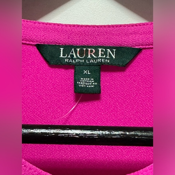 Lauren Ralph Lauren Top Fuschia Pink 3/4
Sleeve Button Tunic Blouse - Picture 9 of 9
